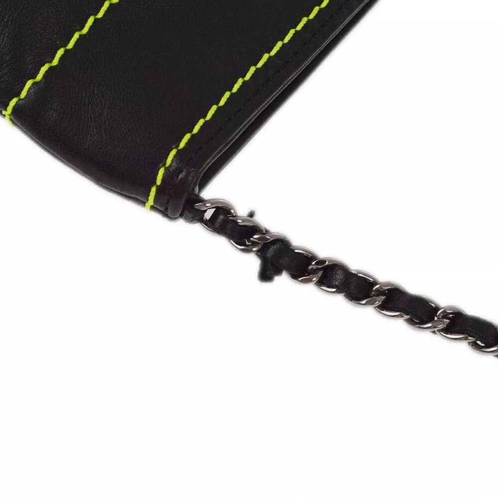 Chanel Black Lambskin Chain Handbag - Picture 3 of 11